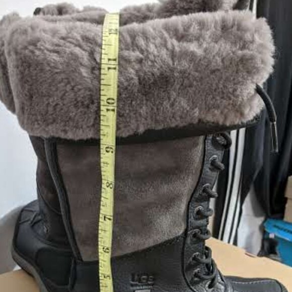 Black/Gray UGG Ladies' Adirondack Tall Boot III - Picture 10 of 14